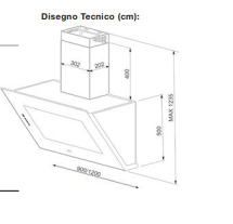 Cappa per cucina Lofra - Cappa per cucina da 120 cm - Vetro