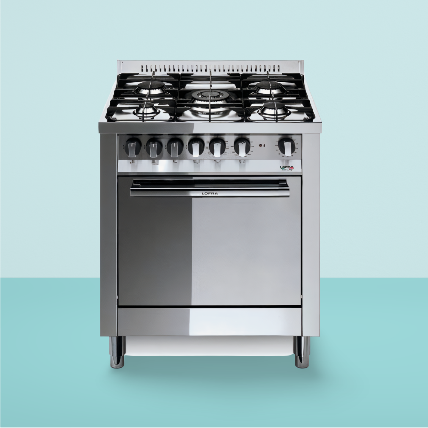 Cucina Lofra- P76GV- Cucina professionale 5 fornelli e forno a gas 70x60cm