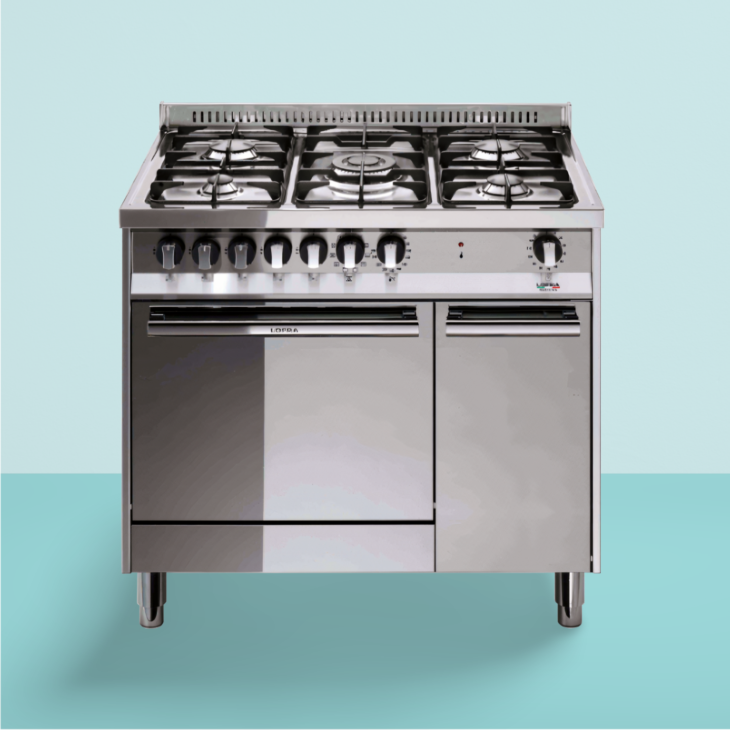 Cucina Lofra MG96GV/C - Cucina 5 fuochi e forno a gas  90x60cm - Portabombola