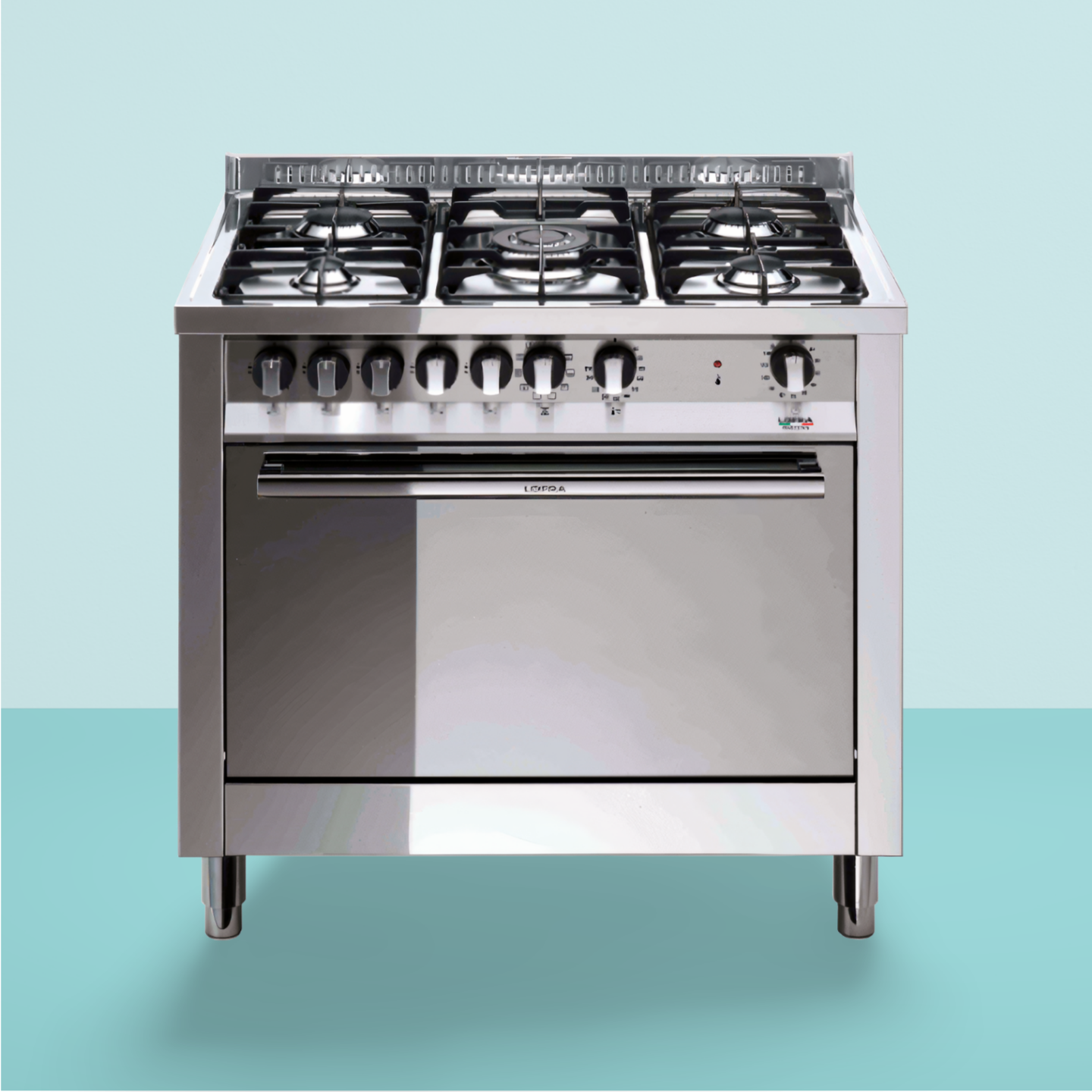 Cucina Lofra MG96GV/C - Cucina 5 fuochi e forno a gas  90x60cm - Portabombola