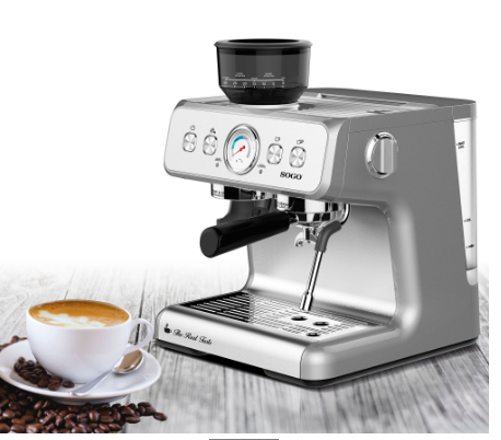 Macchina Caffè Espresso con Macina Caffè -2,8L-15 bar-1350/1550W