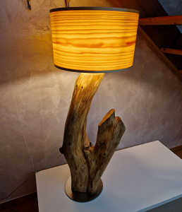 Lampada in cedro 35x70h cm- La folgore